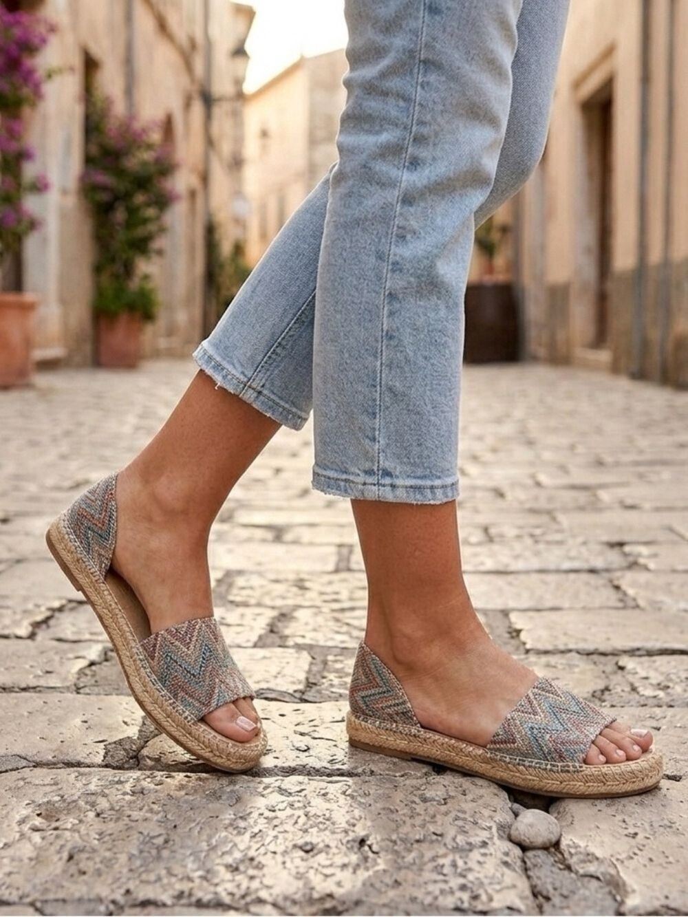 Restricted for Francesca Slip On Peep Toe Sandals